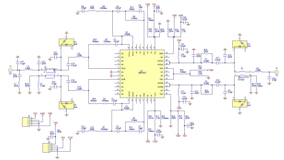 Schematic - Qorvo QPA4425 Evaluation Board